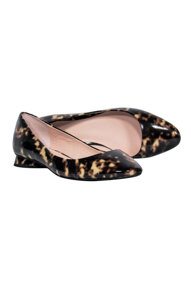 Kate Spade - Patent Brown Tortoise Shell Block Heel Flats Sz 8 – Current  Boutique