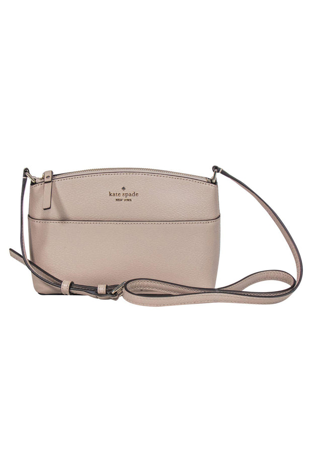 Kate Spade - Pinkish Beige Smooth Leather Crossbody – Current Boutique