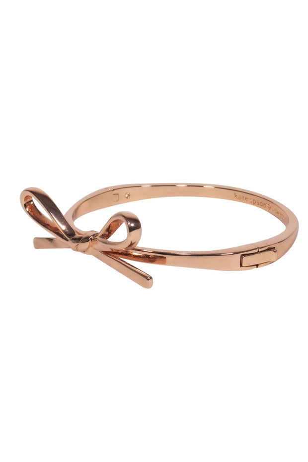 Kate Spade - Rose Gold Bow Bangle – Current Boutique