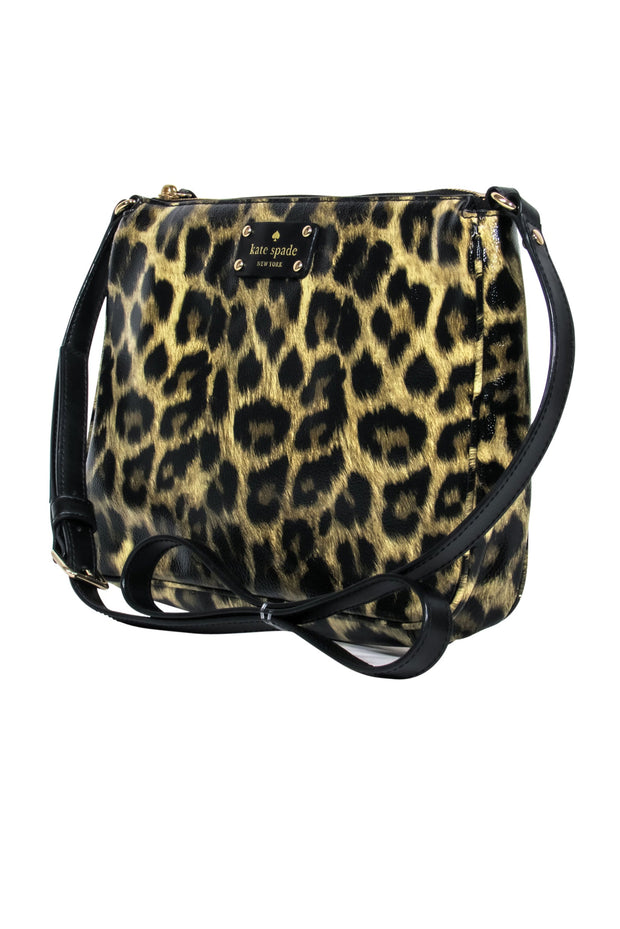 Kate Spade - Vinyl Leopard Print Crossbody Bag – Current Boutique