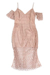 Sophisticated V-neck Semi Sheer Embroidered Slit Back Zipper Short Sleeves Sleeves Off the Shoulder Short Lace Dress