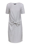 Summer Striped Print Shirt Dress