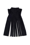 Strapless Hidden Back Zipper Pleated Dress