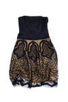 Strapless Mesh Embroidered Polyester Dress