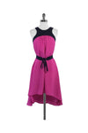 High-Low-Hem Belted Dress