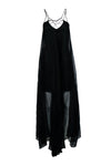 Sexy A-line Summer Silk Sleeveless Hidden Side Zipper Keyhole Evening Dress/Maxi Dress