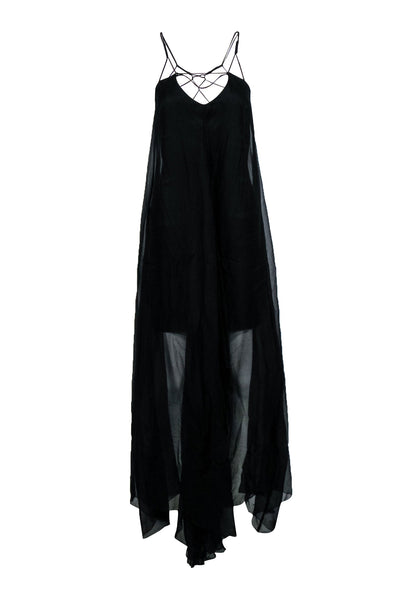 Sexy A-line Sleeveless Keyhole Hidden Side Zipper Silk Summer Evening Dress/Maxi Dress