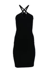 Hidden Back Zipper Sleeveless Bodycon Dress/Little Black Dress
