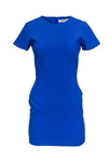 Hidden Back Zipper Scoop Neck Short Sleeves Sleeves Bodycon Dress