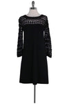 Shift Knit Above the Knee Round Neck Dress