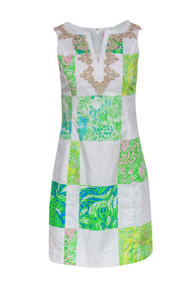 Cotton Summer Embroidered Fitted Floral Print Dress