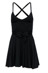 A-line Scoop Neck Stretchy Short Dress