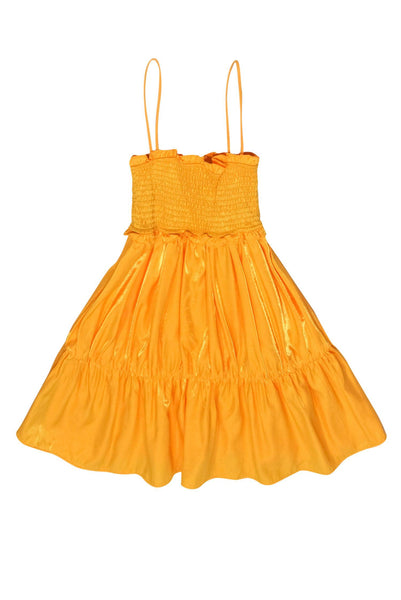Tall A-line Summer Smocked Party Dress With Ruffles