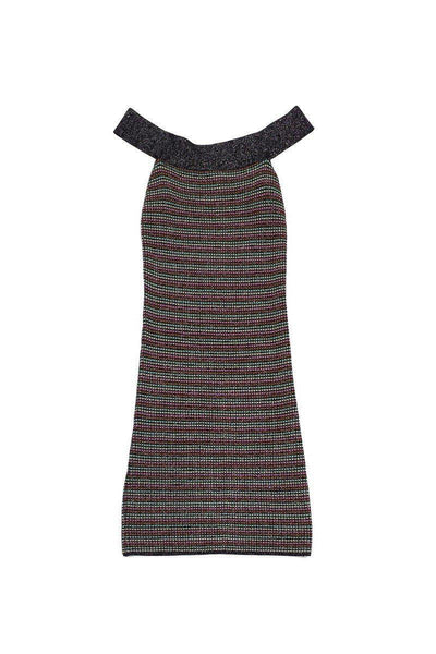 Striped Print Sleeveless Dress