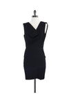 Back Zipper Polyester Cowl Neck Sleeveless Dress