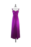 Silk Pleated Spaghetti Strap Sweetheart Empire Tie Waist Waistline Maxi Dress