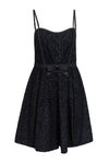 Fitted Pocketed Fit-and-Flare Sweetheart Little Black Dress/Party Dress With a Bow(s)