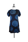 Puff Sleeves Short Sleeves Sleeves Floral Print Button Closure Silk Dress