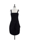 Cotton Back Zipper Pleated Sleeveless Dress