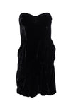 Strapless Fitted Gathered Ruched Draped Party Dress