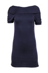 Sheath Fitted Bateau Neck Boat Neck Cap Sleeves Silk Sheath Dress