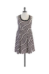 Cotton Scoop Neck General Print Sleeveless Pocketed Back Zipper Dress