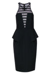 Cocktail Sheath Sleeveless Back Zipper Peplum Scoop Neck Sheath Dress/Little Black Dress