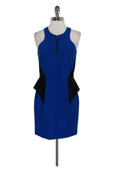 Cocktail Back Zipper Racerback Peplum Dress