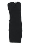 Cowl Neck Scoop Neck Sleeveless Shift Dress