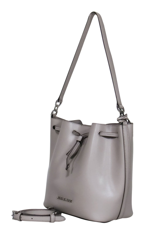 Michael Kors - Grey Crossbody Bucket Bag w/ Snap Close – Current Boutique