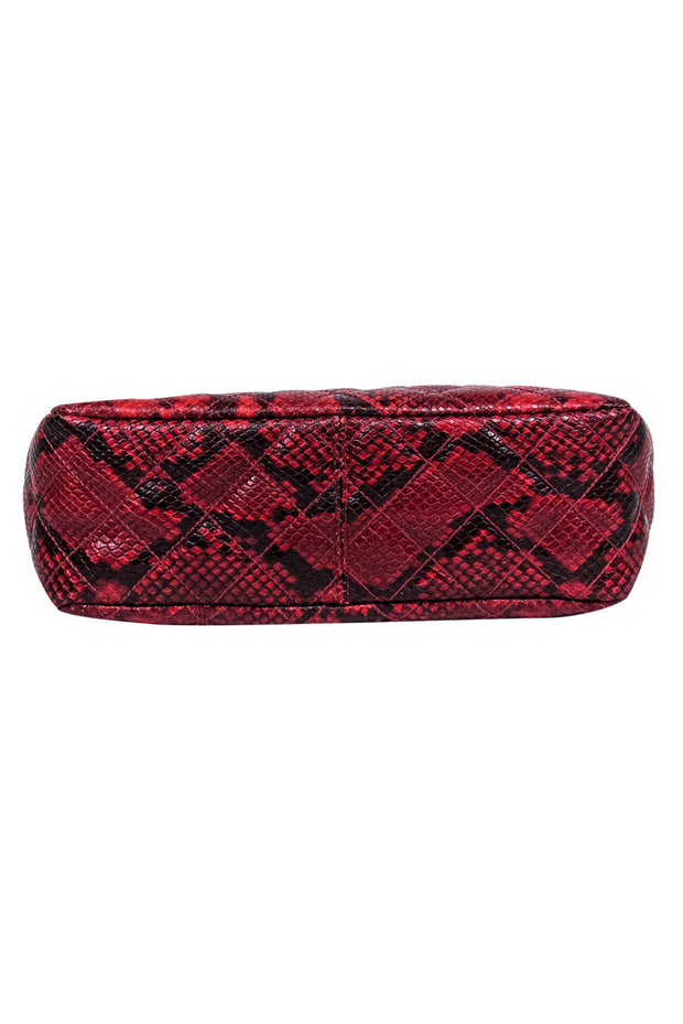 Michael Kors - Red & Black Snakeskin Print Handbag – Current Boutique