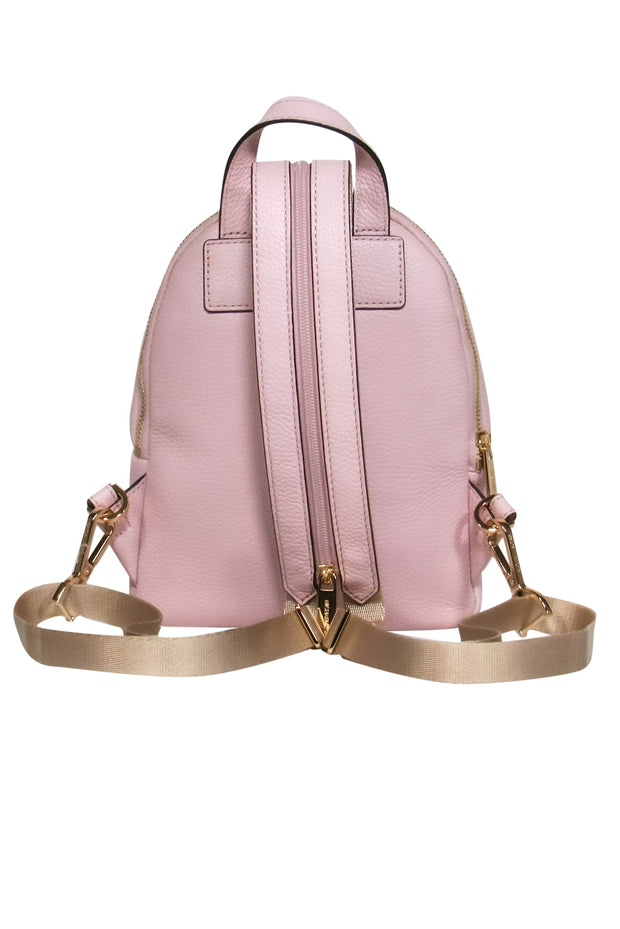 Michael Kors black  pink Rhea Medium Backpack w Newsprint Logo at  FORZIERI Australia