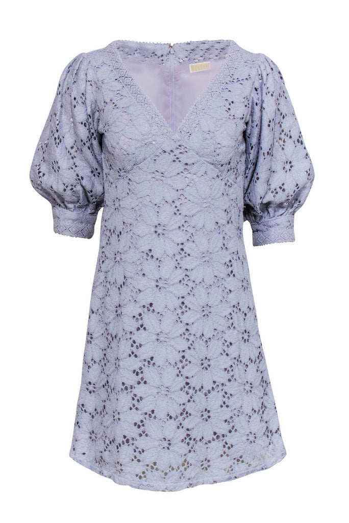 Michael Michael Kors - Lilac Floral Lace Puff Sleeve A-Line Dress Sz X –  Current Boutique