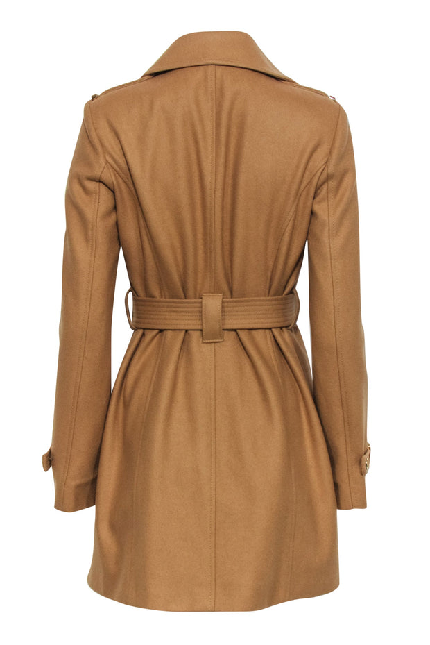 Michael Michael Kors - Tan Zip-Up Belted Wool Blend Coat Sz 4 – Current  Boutique