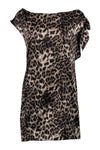 Shift Sleeveless Scoop Neck Animal Leopard Print Dress