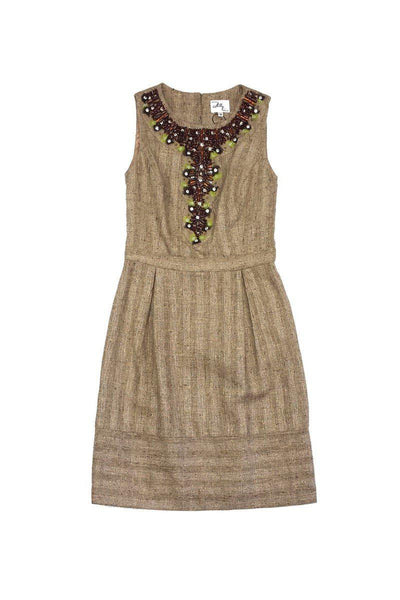 Hidden Back Zipper Tweed Dress