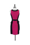 Sleeveless Belted Peplum Slit Back Zipper Snap Closure Dress