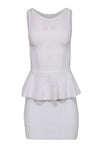 Cocktail Illusion Back Zipper Peplum Elasticized Waistline Bandage Dress/Bodycon Dress/Midi Dress
