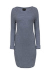 Ribbed Cutout Fitted Knit Sweater Midi Dress