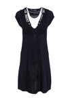 V-neck Sheath Short Sleeves Sleeves Plunging Neck Stretchy Sheath Dress/Little Black Dress