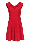 Scoop Neck Fit-and-Flare Fitted Dress