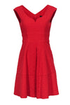 Fitted Fit-and-Flare Scoop Neck Dress