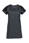 Cap Sleeves Round Neck Floor Length Shift Dress