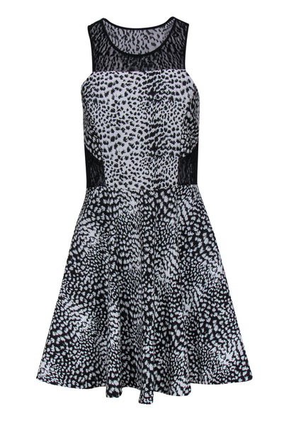 Short Animal Print Mesh Fall Dress