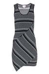 General Print Scoop Neck Stretchy Tank Bodycon Dress