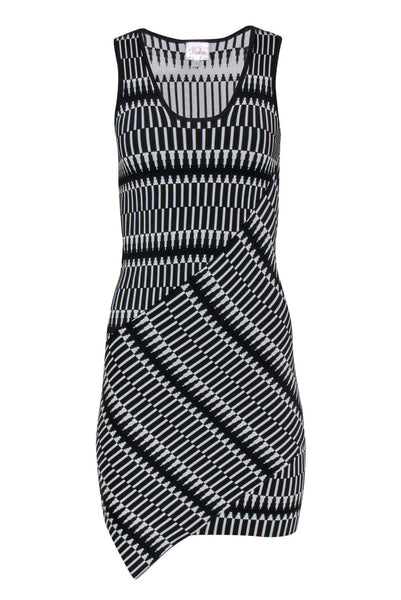 Tank Scoop Neck General Print Stretchy Bodycon Dress