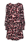 Dropped Waistline Animal Leopard Print Dress