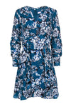 Tall Tall V-neck Long Sleeves Floral Print Fitted Dress