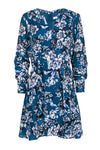 Tall Tall V-neck Long Sleeves Fitted Floral Print Dress