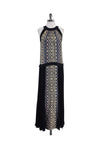 Back Zipper Mesh Pleated Animal Snake Print Sleeveless Maxi Dress